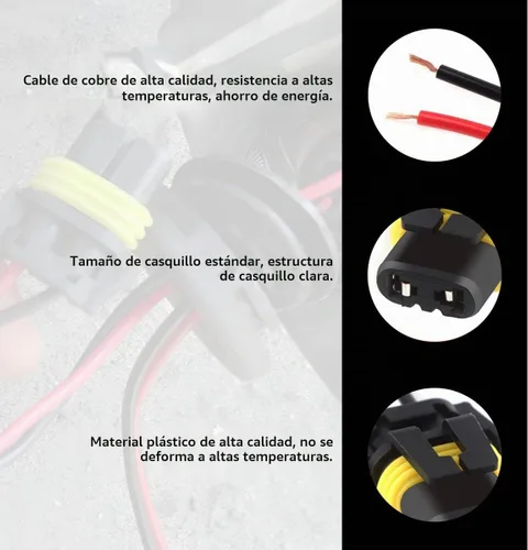 Vista 3 de Wevdn 2 PCS Enchufes de Bombilla 9005 HB3 9006 HB4 9012, Conector de Faro Adaptador Hembra Arnés de Cableado Enchufe, Enchufe de Cable de Faros