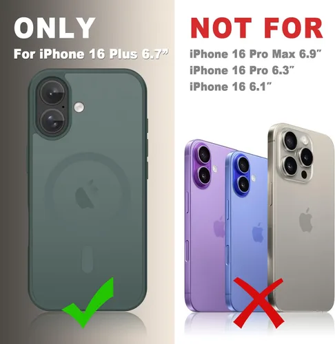 Vista 282 de Funda para Google Pixel 10 Pro XL, cubierta magnética mate, color negro Fit for MagSafe, Screen Protector included, Shockproof Military Grade