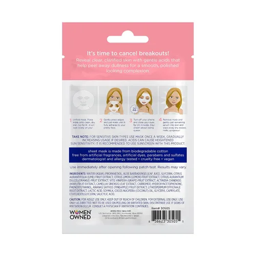Vista 7 de MISS SPA Mascarilla facial para el cuidado de la piel, enzima de piel transparente para mujeres, mascarilla exfoliante para el acné, piel libre