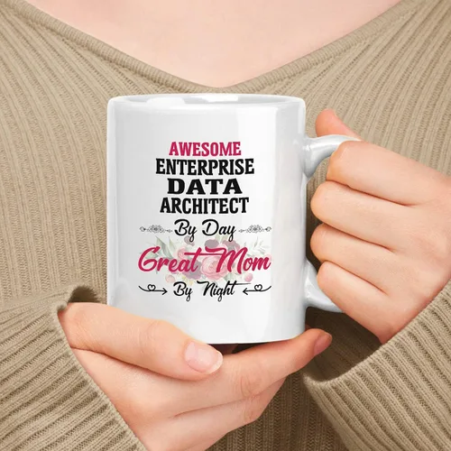 Vista 43 de Regalo para el desarrollador de backend 11oz, 15oz taza de cerámica blanca, regalo para madre impresionante () Por día, gran mamá por la noche