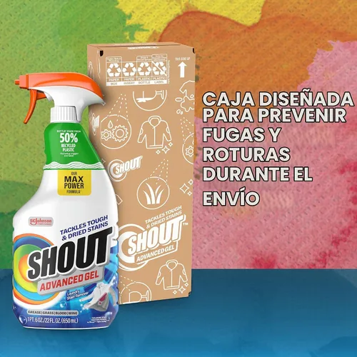 Vista 8 de Shout Advanced Gel removedor de manchas en aerosol para lavandería, 22