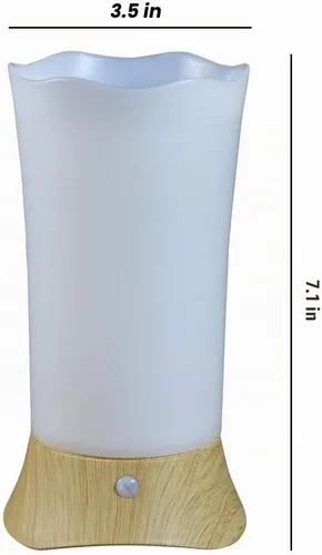 Vista 4 de Luz nocturna LED, lámpara de noche con sensor de movimiento PIR inalámbrico, luz nocturna, utiliza 3 pilas de 1.5 VAA, luz alimentada para sala