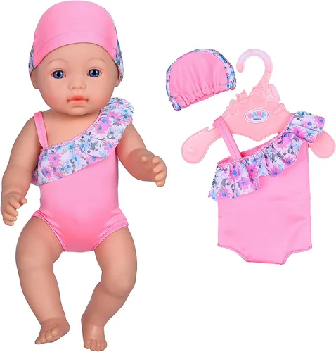 Vista 3 de ebuddy 6 juegos de ropa de muñeca para muñecas recién nacidas de 16.9 in, muñecas de bebé de 15 pulgadas, muñeca americana de 18 pulgadas