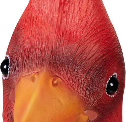 Vista 6 de Janiyfo Máscara de látex de zorro ártico de Halloween, máscara de animal de cabeza completa