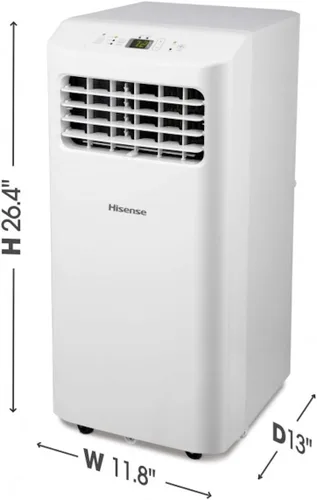 Vista 6 de Hisense Aire acondicionado portátil de 5000 BTU DOE (115 voltios) blanco ventilado, control remoto, enfría 150 pies cuadrados, temporizador de 24