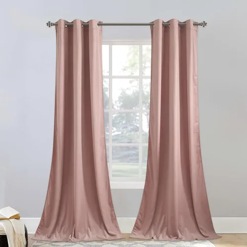 Vista 47 de StangH Cortinas de terciopelo gris de 84 pulgadas para oscurecer la habitación, con aislamiento térmico, cortinas gruesas y pesadas para sala
