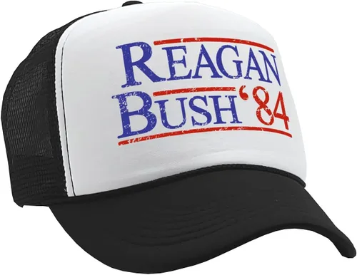 Vista 3 de The Goozler - Reagan Bush 84 - President Ronald 1984 - Gorra de camionero estilo retro vintage