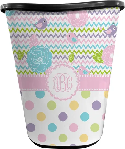 Vista 7 de Cesta de basura para niña femenina - de una cara (blanco) (personalizado)
