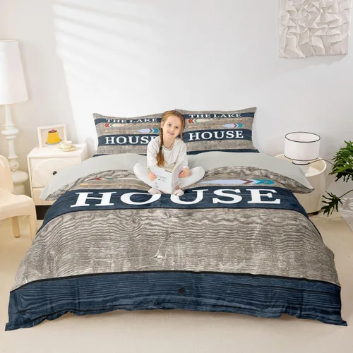 Vista 30 de Erosebridal Funda de edredón de ancla náutica, juego de ropa de cama con brújula oceánica, tamaño individual para niños, adolescentes, adultos