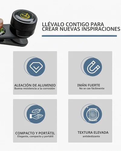 Vista 5 de KONLLEN Soporte de tiza redondo para taco de billar, portátil, para billar, accesorio de billar Negro