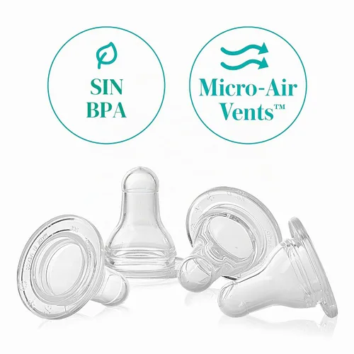 Vista 2 de Evenflo Paquete de 4 pezones clásicos de silicona, flujo medio (3-6 meses)