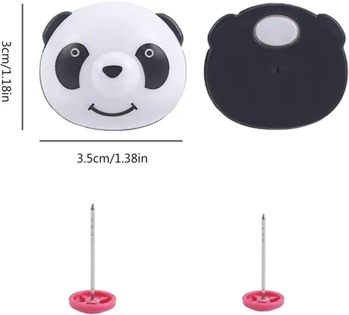 Vista 2 de Juego de 8 piezas de panda, hebillas de fijación para edredón, clips antideslizantes para funda de edredón, pasadores de edredón reutilizables