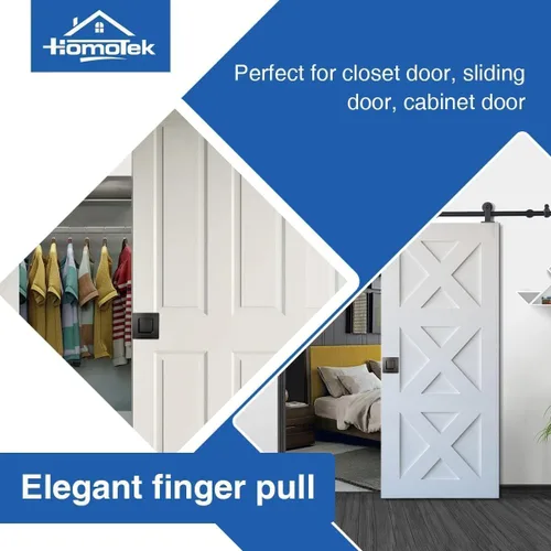 Vista 6 de HOMOTEK Tiradores de puerta de armario cuadrados de 2-3/4 pulgadas empotrados y deslizantes para dedos, diámetro interior de 2-1/8 pulgadas (54mm)