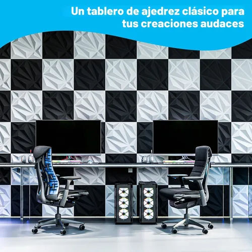 Vista 4 de Art3d Paquete de 33 Paneles de Pared 3D para Decoración de Pared Interior, Paneles de Pared de PVC con Textura de Diamante para Sala de Estar