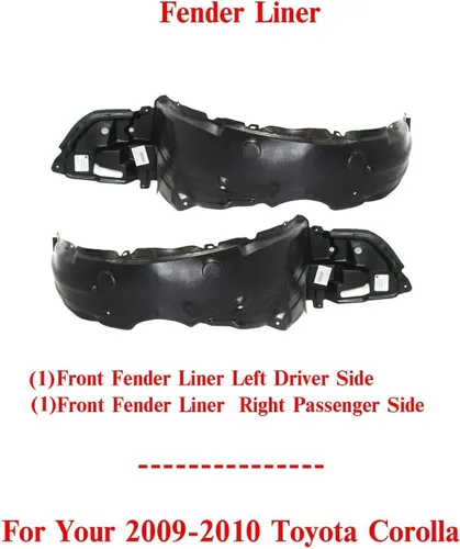 Vista 2 de US AUTO PARTS PLUS nuevo guardabarros delantero izquierdo del conductor y lado derecho del pasajero para Toyota Corolla Sedan 2009-2010 reemplazo