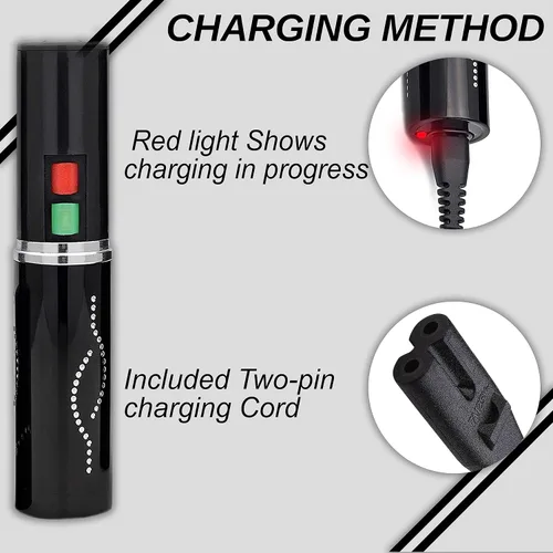 Vista 7 de FIGHTSENSE Kit de defensa personal para mujer, spray de pimienta y linterna de lápiz labial de autodefensa, batería recargable, llavero bolsa