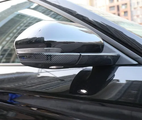 Vista 5 de Accesorios de coche para Ford Explorer 2020 2021 2022 2023 Cubierta de tira de espejo retrovisor exterior (estilo fibra de carbono) ABS 4 piezas