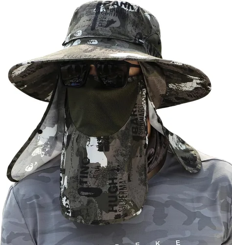 Vista 21 de Hombres Mujeres Safari Bucket Pesca Sombreros Sol Cubierta Cara Kcl015-lanse