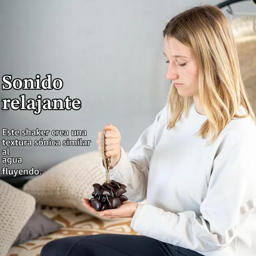 Vista 2 de Seed Shell Shaker Instrumento de percusión — Sonidos naturales para meditación, ASMR, terapia de sonido o yoga