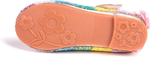 Vista 6 de Mowoii Girls Glitter Mary Jane Low Heel Wedding Party Princess Dress Pumps Shoes Shoes for Toddler Kids