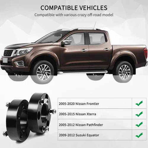 Vista 7 de AUTOPTIM Kit de elevación niveladora delantera de 2 pulgadas - Reemplazo para Nissan Frontier 2005-2021, Xterra 2005-2015, Pathfinder 2005-2012, Kit