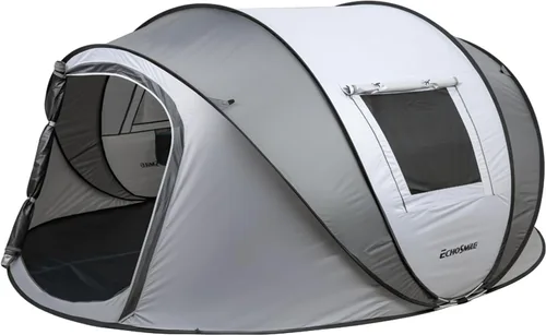 Vista 14 de EchoSmile Tienda de campaña desplegable para 2/4/6 personas, fácil instalación, cúpula resistente al agua, portátil con bolsa de transporte Negro