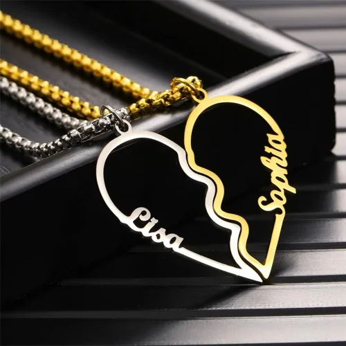 Vista 3 de Boyfriend Girlfriend Relationship Gift Yin Yang Necklace for 2 Anime Ying Necklaces Matching Couple Sister Jewelry Best Friends Friendship BFF Chain