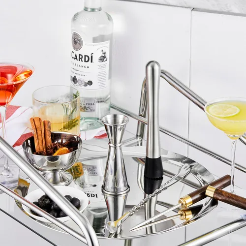 Vista 8 de KITESSENSU Jigger para bartending, Jigger japonés de 2 onzas, 1 oz con medidas en el interior, taza medidora doble de acero inoxidable 304