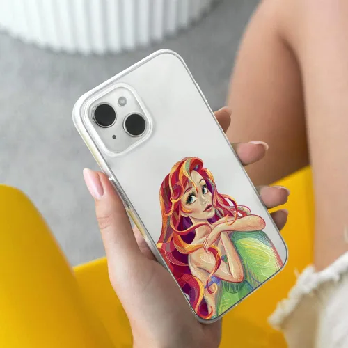 Vista 5 de ERT GROUP Funda de teléfono celular para Apple iPhone 14 Plus, original y con licencia oficial de Disney, Ariel 004 se adapta de forma óptima a