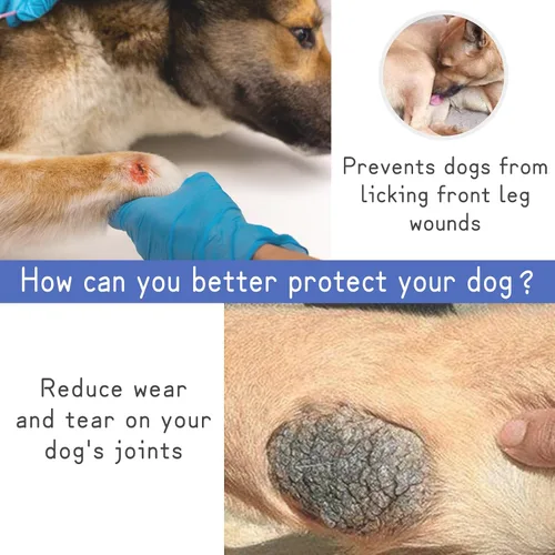 Vista 3 de Traje protector de codo para perro, manga de recuperación de perro con protector de codo, ropa de recuperación de cirugía de pierna delantera