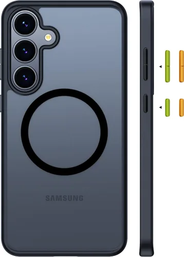 Vista 9 de TORRAS - Funda protectora magnética para Samsung Galaxy S23 6.1 pulgadas, prueba de caídas de grado militar, apta para MagSafe, parte trasera