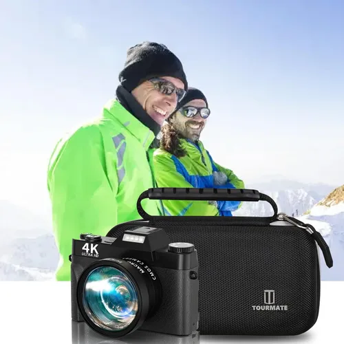 Vista 6 de Tourmate Estuche rígido para cámara de vlogging digital Acoletty 4K, carcasa protectora de almacenamiento para viajes