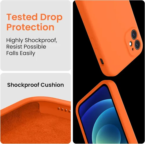 Vista 6 de FireNova Funda diseñada para iPhone 11, borde recto, protección de cámara mejorada, funda de silicona con forro de microfibra suave antiarañazos