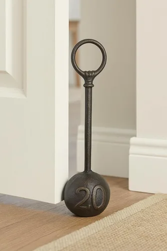 Vista 13 de LuLu Decor, Tapón decorativo para puerta de perro de hierro fundido con mango
