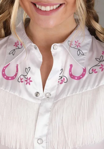 Vista 4 de Camisa de Disfraz Western Vaquera para Mujer Multicolor