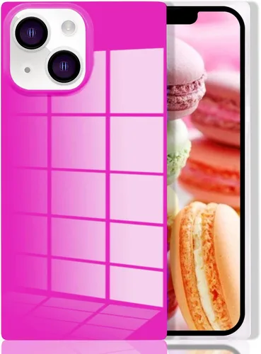 Vista 28 de Funda rectangular compatible con iPhone 15 Neon para mujer, diseño de lujo de fluorescencia brillante, flexible, suave, delgada, de gel de goma TPU