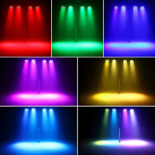 Vista 3 de HOLDLAMP Luces Par recargables de 36 W RGB alimentadas por batería, luces LED inalámbricas para DJ, activadas por sonido y control remoto para 1