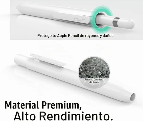 Vista 2 de MoKo Funda retráctil para Apple Pencil 1ª generación, color blanco A-blanco