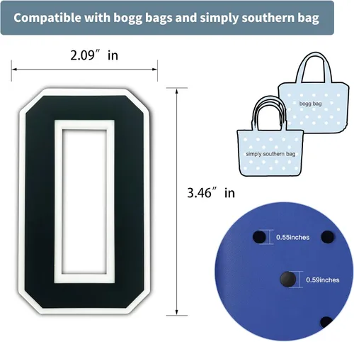 Vista 5 de Dijes para Bolsa Bogg, Accesorios Decorativos para Bolsa Bog, Inserto de Dije con Número para Bolsa de Playa de Goma Bog Original