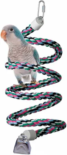 Vista 8 de Super Bird Creations - SB326 Juguete Bungee de pájaro grande a XL - Percha de cuerda para Amazonas, grises africanos, cacatúas, loros - Perca