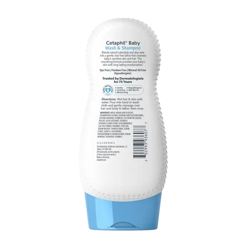 Vista 7 de Cetaphil Champú y gel de baño para bebé con caléndula orgánica, sin lágrimas, hipoalergénico, ideal para uso diario, probado por dermatólogos, 7.8oz