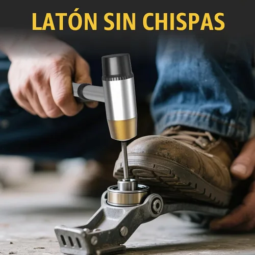 Vista 5 de Martillo de mazo de goma pequeño - Cabeza de goma y nailon de doble cara