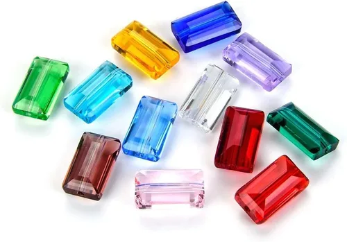 Vista 4 de 25 piezas Adabele cuentas austriacas de cristal facetado de 14 mm, rectangulares sueltas, amatista, compatibles con cristales Swarovski Preciosa