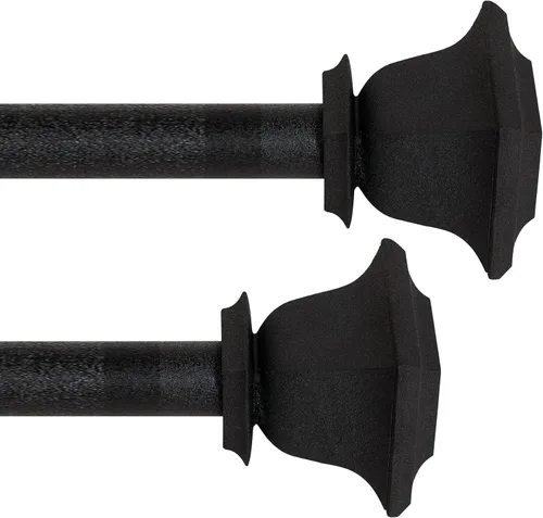 Vista 23 de Deco Window - Varilla ajustable para cortinas para ventanas de 18 a 44 pulgadas, poste de hierro de 1 pulgada extendible de alta resistencia
