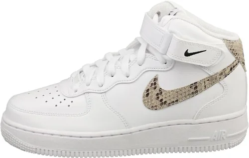 Vista 5 de Nike Air Force 1 Mid '07 Leather White 366731-100 para mujer