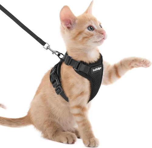 Vista 11 de rabbitgoo Cat Harness and Leash Set, Escape Proof Vest, XXS, Berry Pounce Soft Breathable Mesh, No-choke Adjustable Fit, Snap Buckles, Sturdy