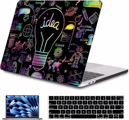 Vista 12 de Funda para MacBook Air de 15 pulgadas A3241 A3114 A2941 (versión 2023 2024 2025) – Carcasa rígida protectora a presión para MacBook Air de 15.3