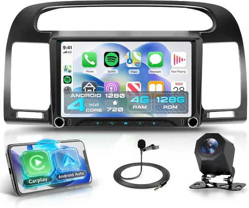 Vista 10 de Radio para Toyota Camry 2000 2001 2002 2003 2004 2005 2006 4 Núcleo 4G+64G Android 15 Estéreo de Coche con Carplay Inalámbrico Android Auto