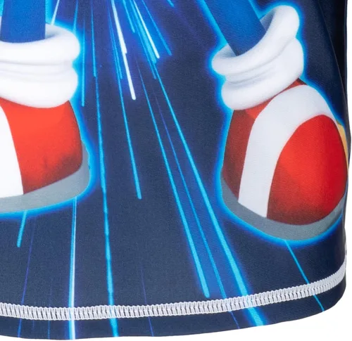 Vista 4 de SEGA Sonic The Hedgehog Rash Guard - Camiseta de natación para niños pequeños a grandes