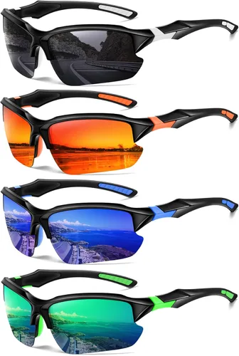 Vista 12 de Sports Polarized Sunglasses for Men Cycling Running Fishing UV Protection Sun Glasses Lightweight Half Frame Goggles